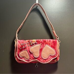 2000s Pink Heart Mini Shoulder Bag